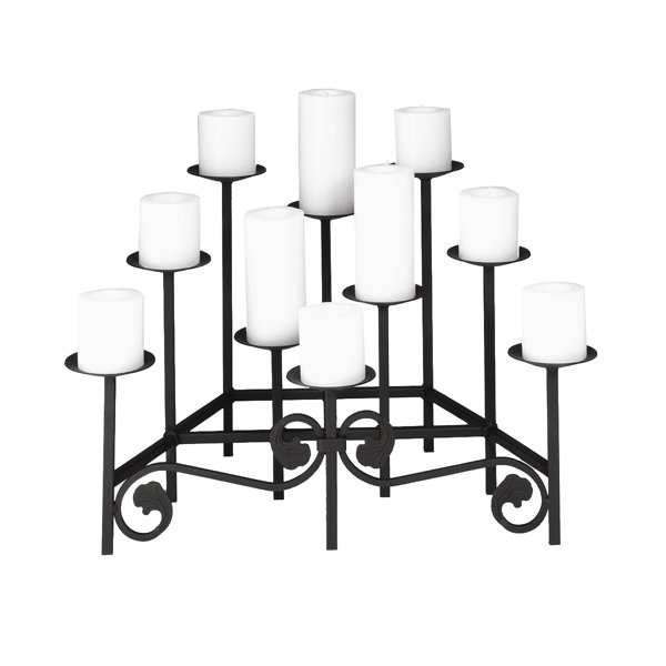 Charlton Home® 14'' H Iron Fireplace Candelabra & Reviews Wayfair